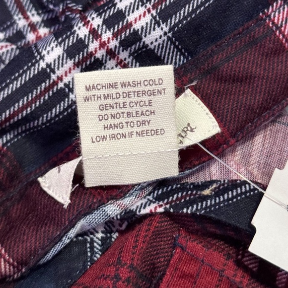 NWT | Passport Girl | Plaid Button-Down Shirt | Size 14 | Red/Blue - Picture 4 of 7